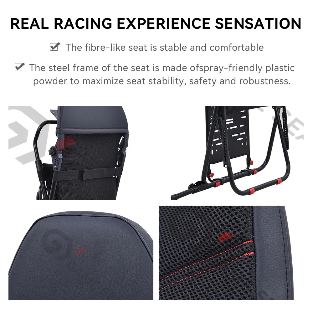 Faltbarer Racing Simulator Cockpit – Gaming Stuhl mit Lenkradständer für PS5, PS4 & PC