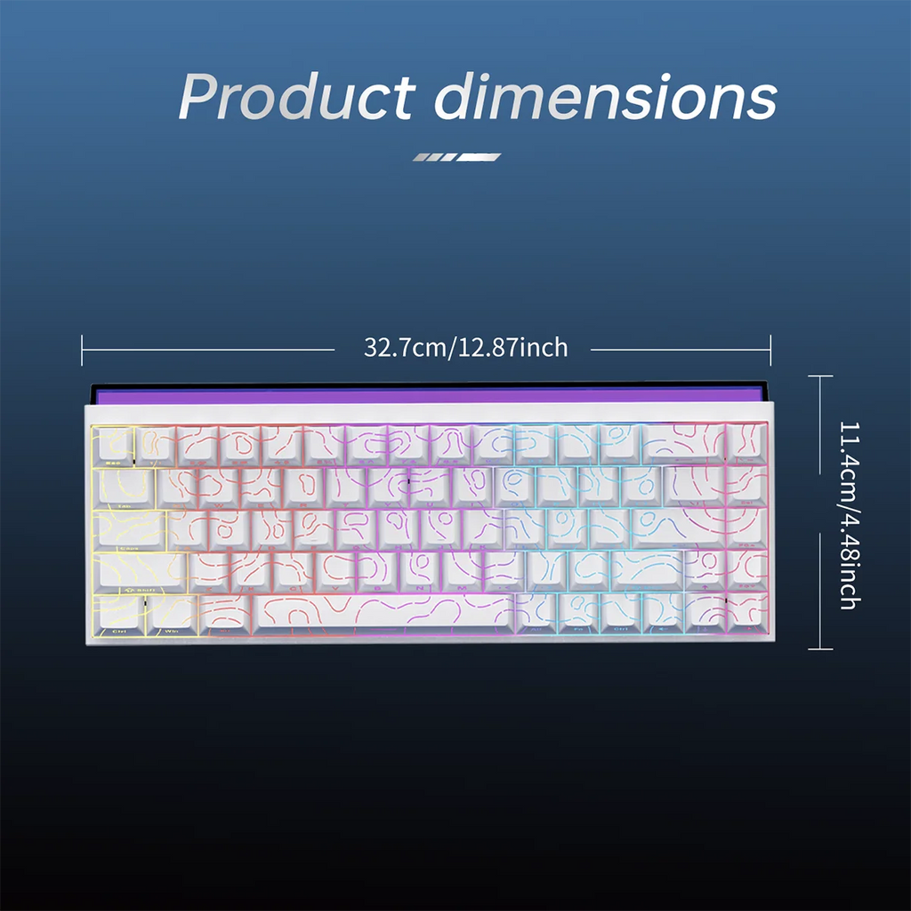 Clavier de jeu mécanique Ajazz NK68 – Clavier de jeu RGB compact à 68 touches