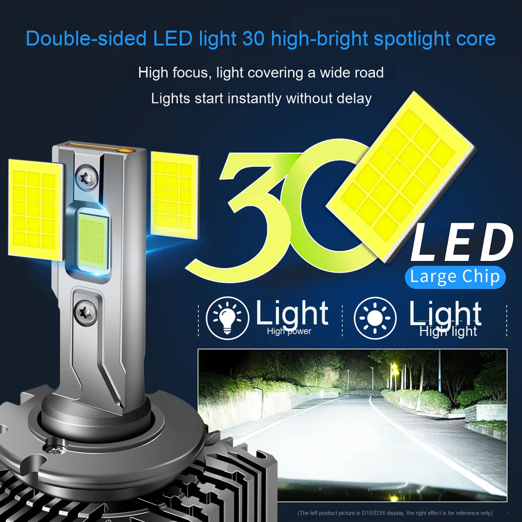 LED-Xenon-Scheinwerfer-Ersatzlampe 100 W 6000 K für D1S/D2S/D3S/D4S/D5S/D8S – Universelle Autoscheinwerferlampe
