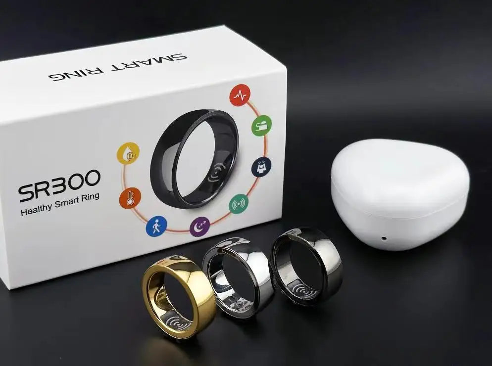 Apex Ring SR300 Smart Health Ring 2024 – Herzfrequenz, SpO₂ & NFC – IP67 Wasserdicht