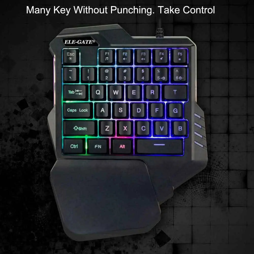 ELEGATE B187 60-Key RGB Gaming Keyboard – Compact 60% Gaming Toetsenbord met Polssteun