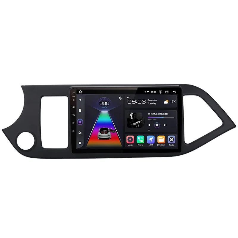 Autoradio Junsun CarPlay et Android Auto – Kia Picanto 2011–2014 – Navigation multimédia Android 12