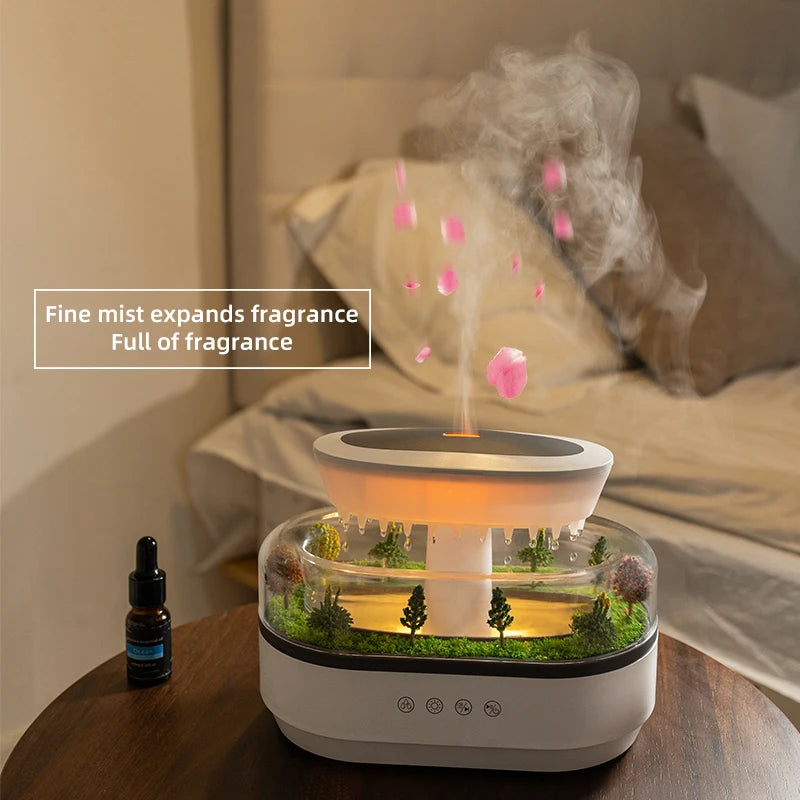 Raindrop Aroma Diffuser – Ultraschall-Luftbefeuchter mit LED-Beleuchtung & Vernebler für ätherische Öle