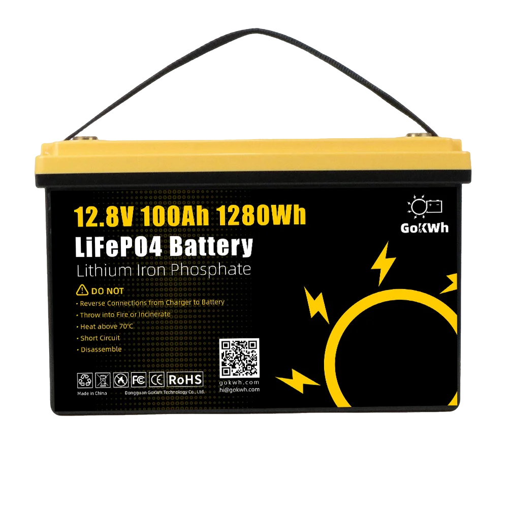 GoKWh LiFePO4 Accu 12V 100Ah / 24V 200Ah – Bluetooth – IP65 – 4000+ Cycli