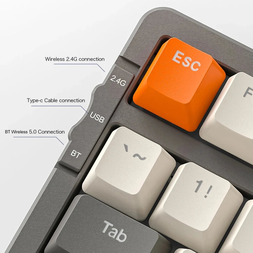 Clavier mécanique sans fil LISM K8 – Clavier de jeu mécanique sans fil avec éclairage RGB