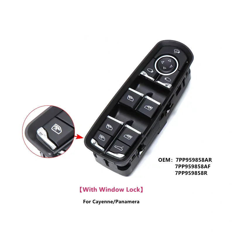 Interrupteur de lève-vitre Porsche (Power Window Switch) – Remplacement OEM pour Cayenne / Panamera / Macan