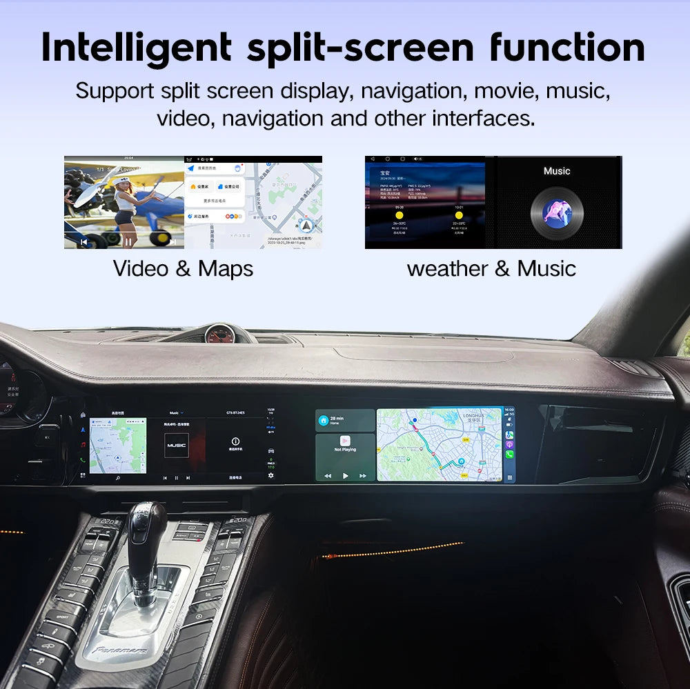 Porsche Panamera 970 Dual 12.3” Android Autoradio – Wireless CarPlay & Caméra 360° (2010–2018)