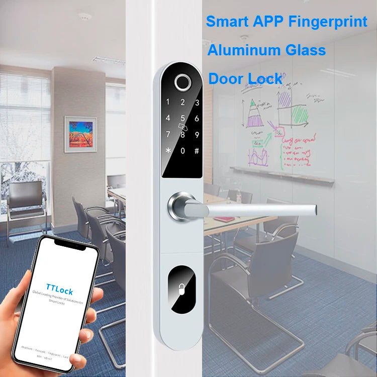 Serrure de porte intelligente EASLOC CX-641 avec application TTLock – Accès par empreinte digitale, code et application