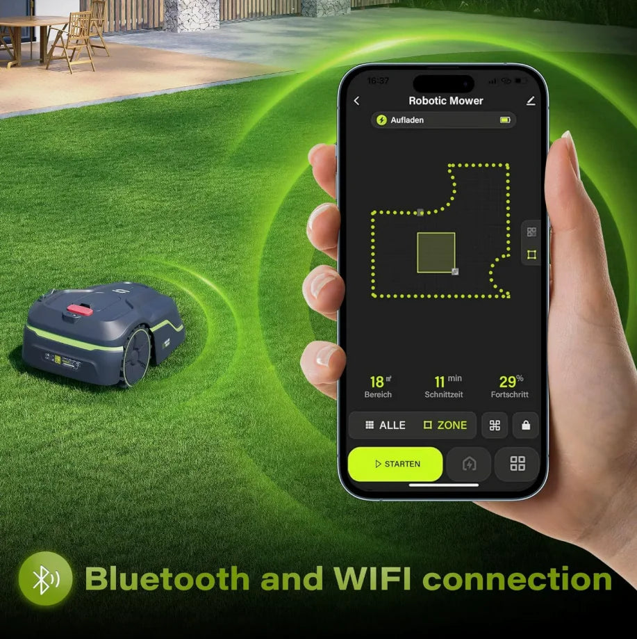🤖 I600 Robot Grasmaaier – Slimme Accu Grasmaaier met App Bediening 🌿