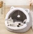 Warmes Hunde- und Katzenhaus – Halboffenes Winternest mit weichem Kissen