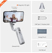 Smartphone-Gimbal-Stabilisator mit Stativ und LED-Licht – 3-Achsen-Videostabilisierung