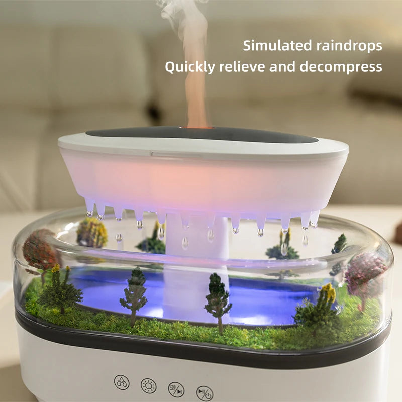 Raindrop Aroma Diffuser – Ultraschall-Luftbefeuchter mit LED-Beleuchtung & Vernebler für ätherische Öle