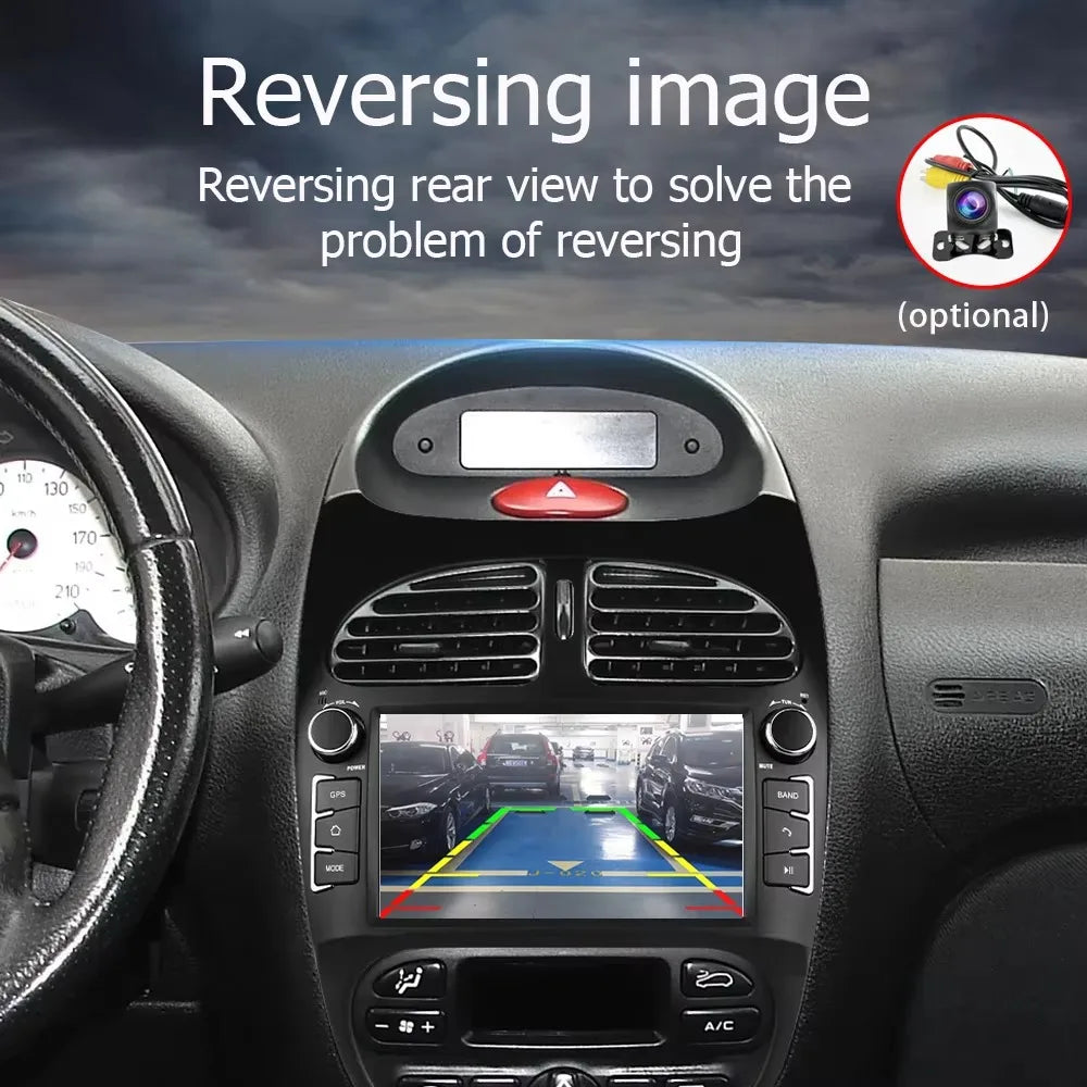 Autoradio Linux 7 pouces avec CarPlay sans fil et Android Auto pour Peugeot 206 (2000–2008)