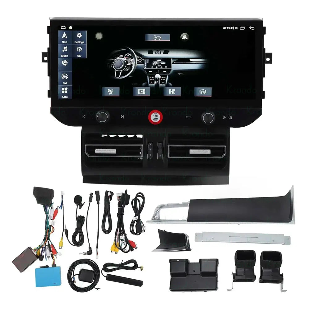 Krando 12.3 Zoll Android 13 Autoradio Porsche Macan 2014-2017 – Kabelloses CarPlay, GPS & Multimedia Navigation