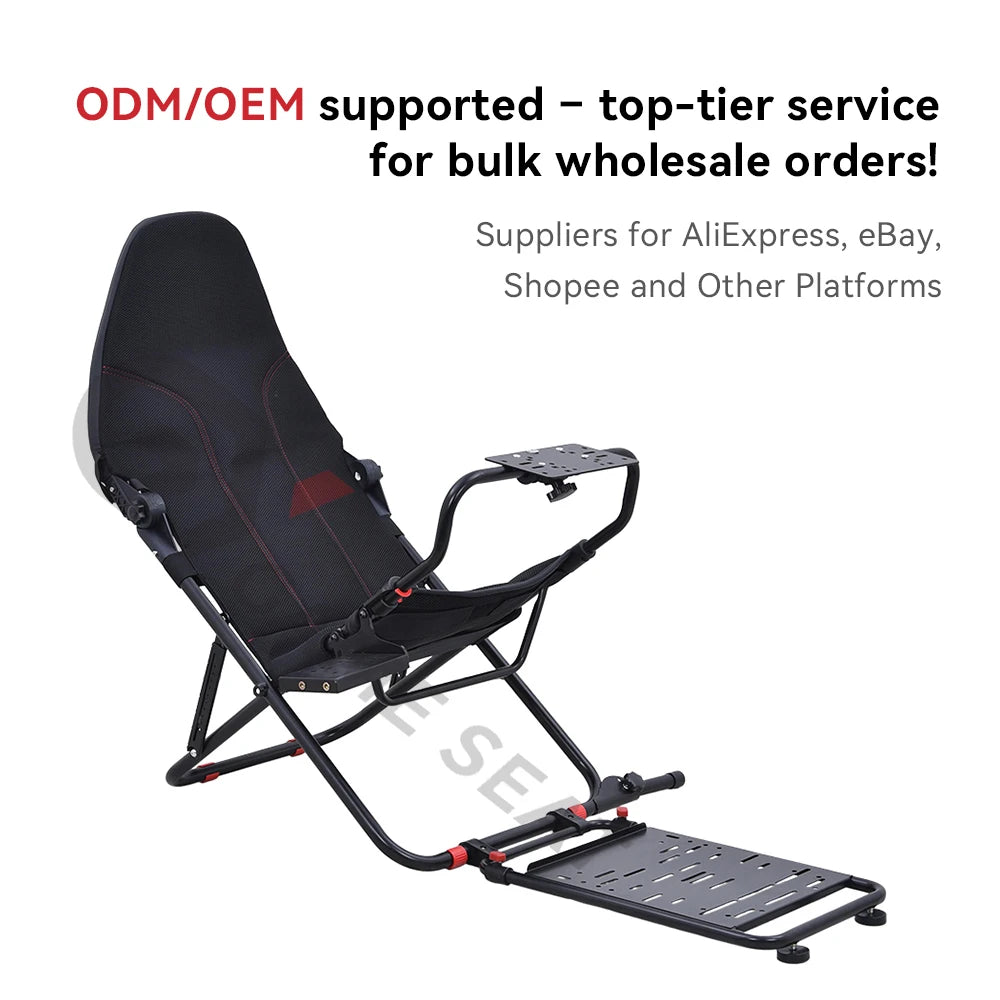 Faltbarer Racing Simulator Cockpit – Gaming Stuhl mit Lenkradständer für PS5, PS4 & PC