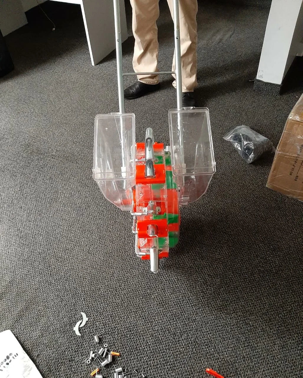 HYJ 2-in-1 Hand Push Seeder met Meststof – Precisie Zaaimachine – Model HYBS-006/1