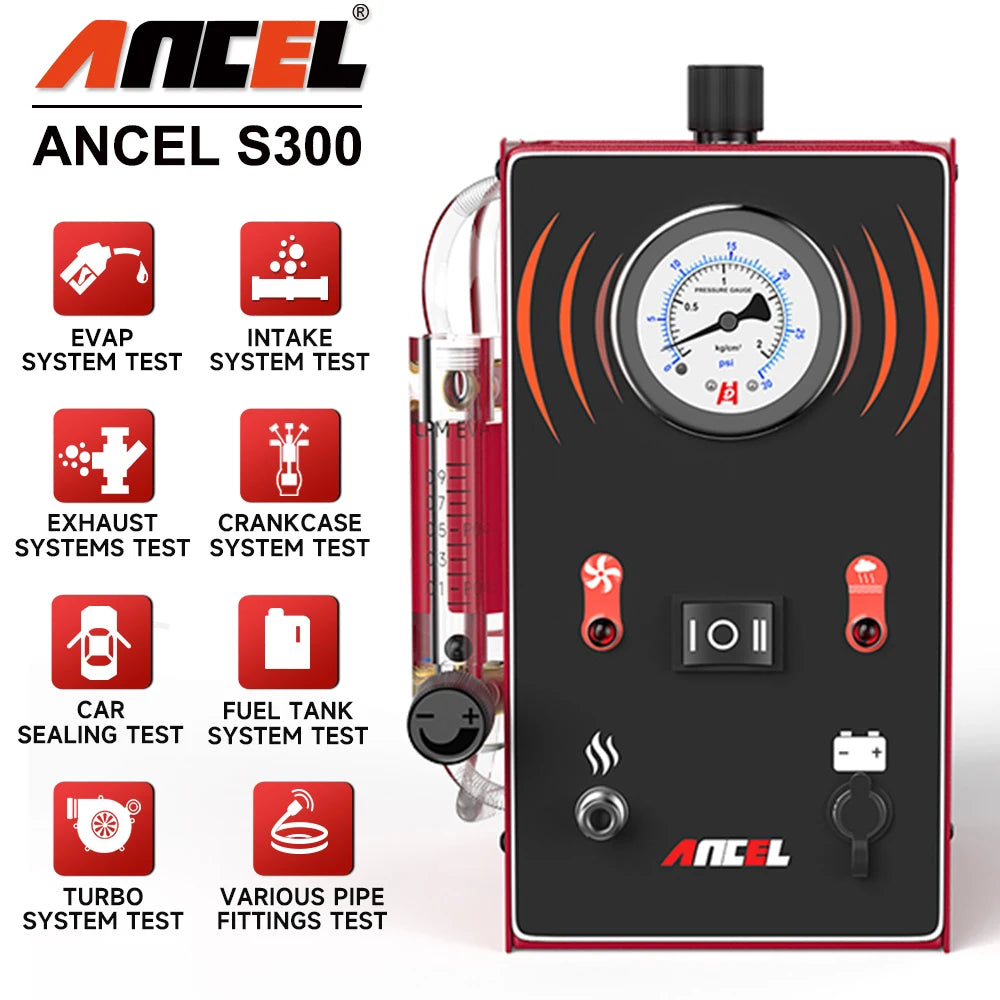 ANCEL S300 Rauchleckdetektor – Professioneller EVAP-Rauchlecktester (USA/EU)