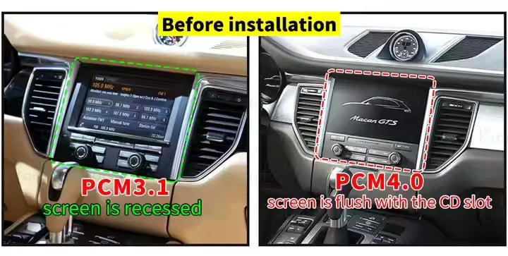 Krando 12.3 Zoll Android 13 Autoradio Porsche Macan 2014-2017 – Kabelloses CarPlay, GPS & Multimedia Navigation