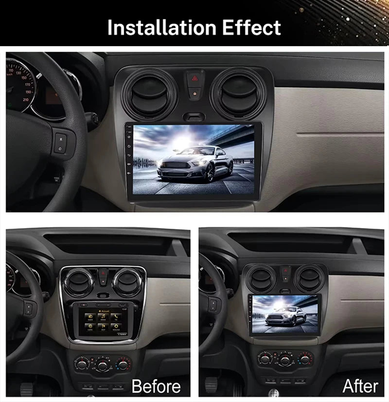Autoradio Android 13 avec CarPlay et GPS pour Renault Dacia Lodgy (2021) / Dokker (2012–2020)
