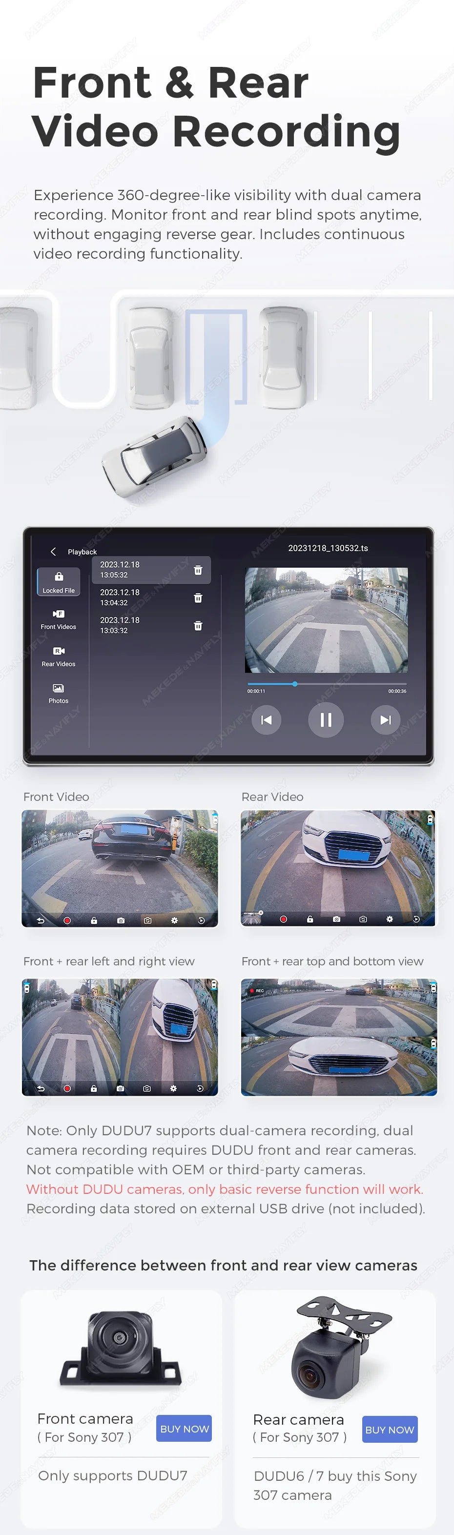 DUDUAUTO DUDU7 Android 13 Autoradio met GPS & CarPlay voor Renault Megane 2 (2002–2009)