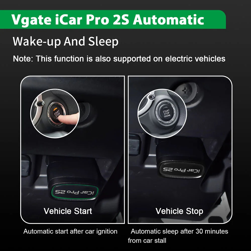 Adaptateur OBD-II Bluetooth Vgate iCar Pro 2S – Scanner OBD2 rapide et avancé (Bluetooth 5.2)