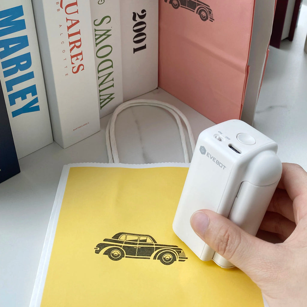 EVEBOT PrintPods – Tragbarer Mini-Tintenstrahldrucker für alle Oberflächen