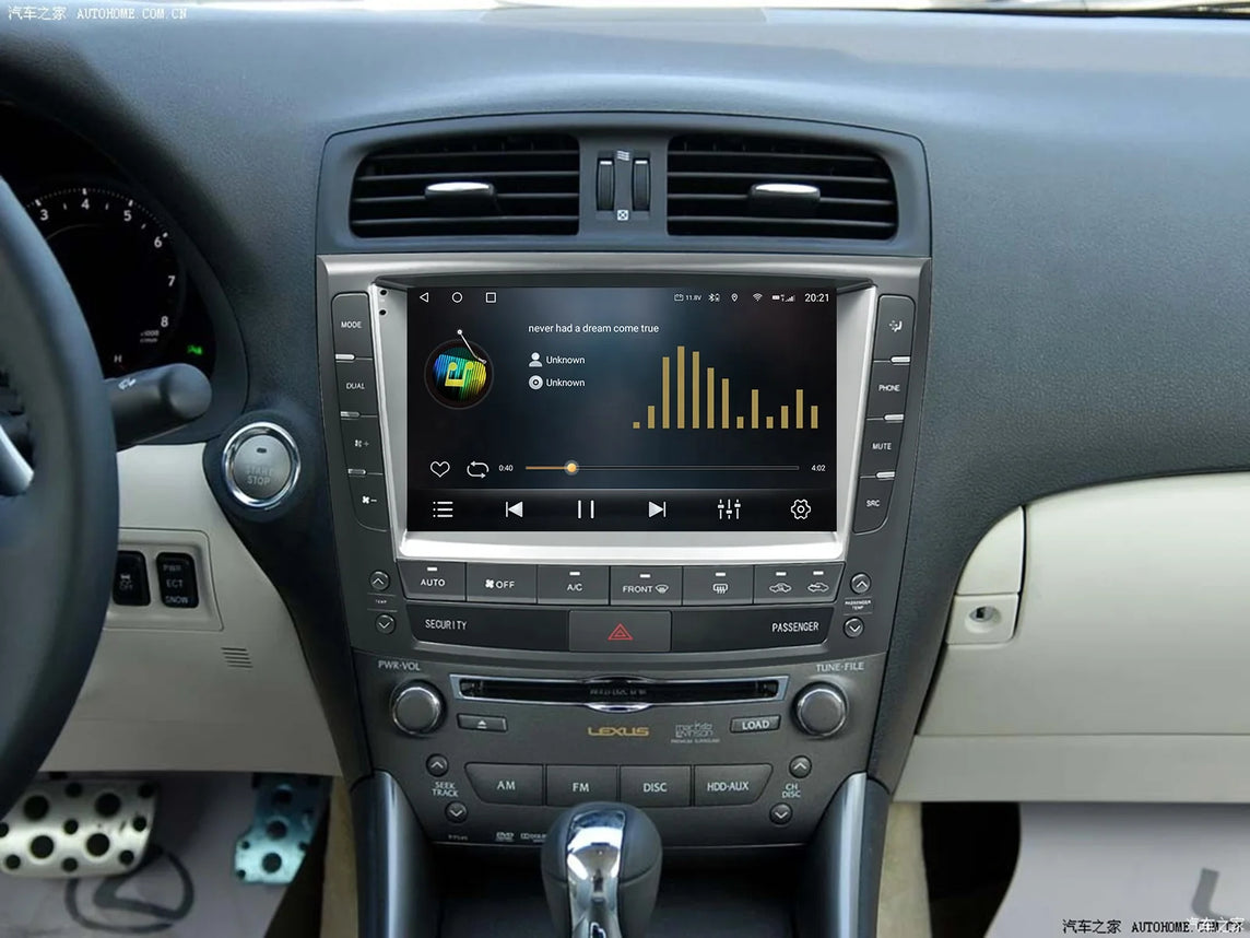 Gerllish 9” Android Multimedia Radio voor Lexus IS (2006–2012) – GPS – CarPlay (Optioneel)