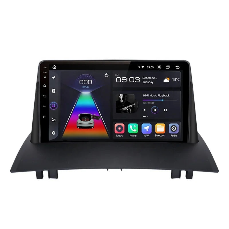 Renault Megane 2 Android 13 Autoradio 9 Inch – CarPlay & Android Auto – Plug & Play – Junsun