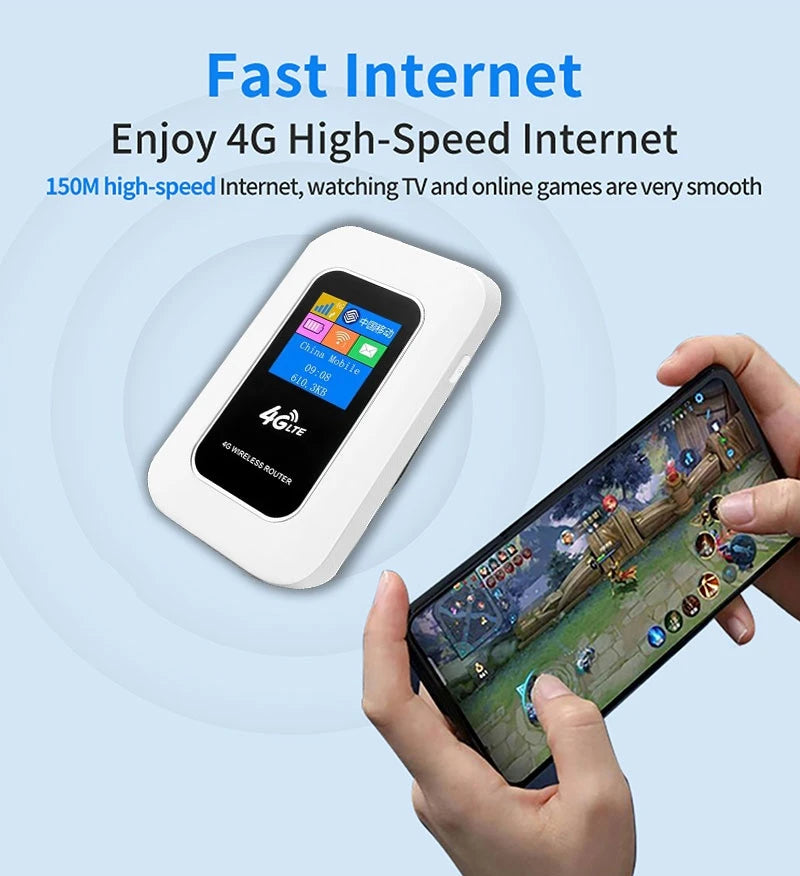 M9 4G LTE Tragbarer WLAN-Router – Pocket MiFi mit SIM-Karte (150 Mbit/s)