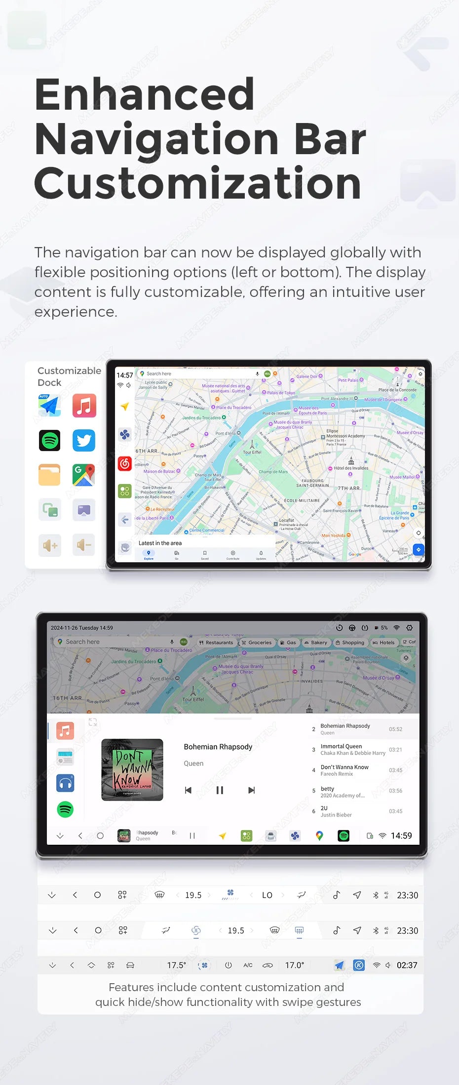 DUDUAUTO DUDU7 Android 13 Autoradio met GPS & CarPlay voor Renault Megane 2 (2002–2009)