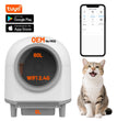 Litière Intelligente Autonettoyante pour Chat 80L avec Application – Bac à Litière Automatique avec WiFi & Contrôle des Odeurs