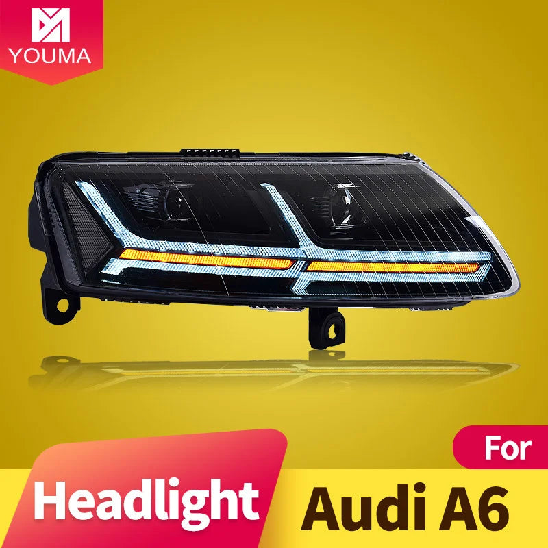 LED-Scheinwerfer mit dynamischem Blinker für Audi A6 (2005–2011) – Tagfahrlicht & Bi-Xenon