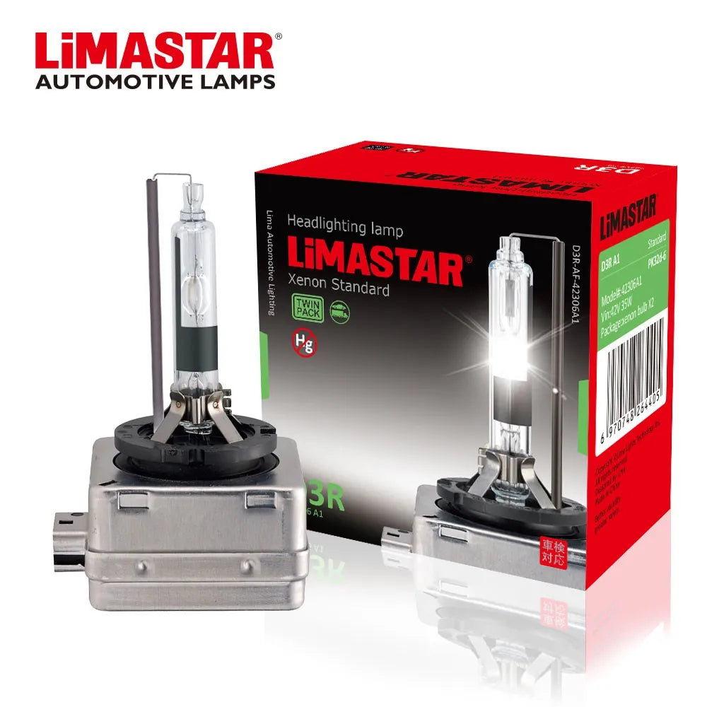 Ampoule xénon HID Limastar D4S 35 W 6000 K – Ampoule de remplacement pour phare d'origine
