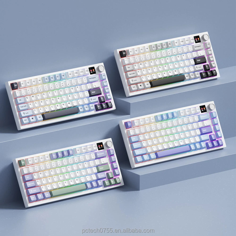 Clavier mécanique PCTENK XK58B Plus – Clavier gaming 3 modes avec joint d'étanchéité et éclairage RGB