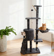 Arbre à Chat Moderne en Bois - Grand Griffoir avec Plateformes d'Escalade et Poteaux en Sisal