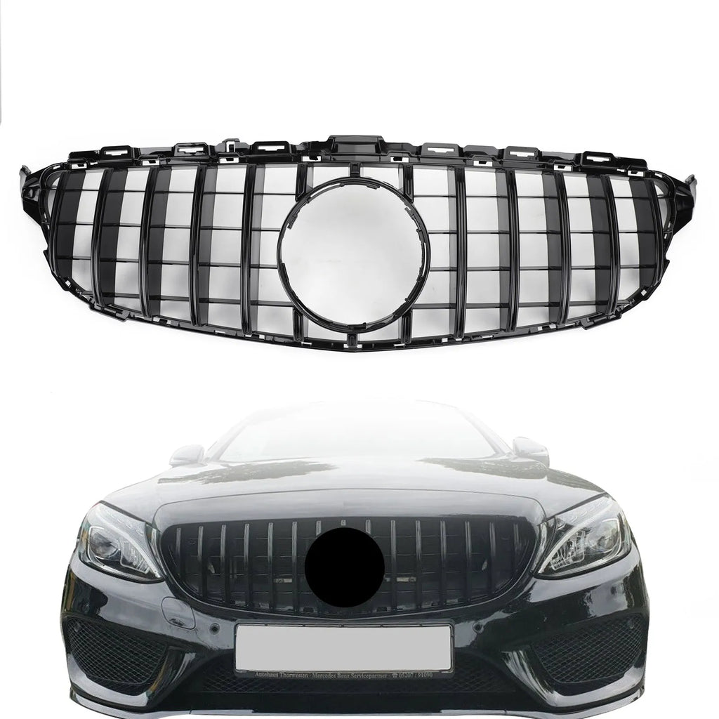 🔥 GTR Style Front Grille voor Mercedes-Benz W205 C250 / C300 / C43 (2015-2018)