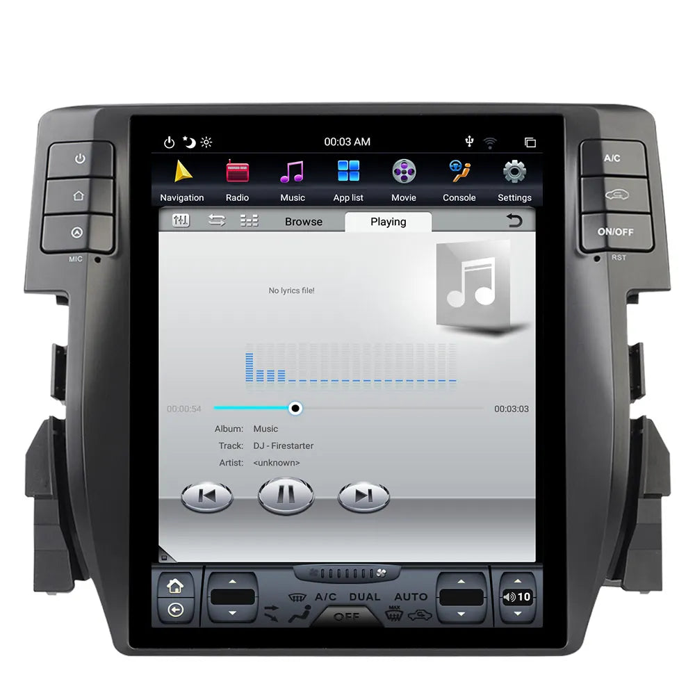 Android 13 Autoradio für Honda Civic (2016–2019) – 10,4-Zoll-Touchscreen-Navigation mit kabellosem CarPlay