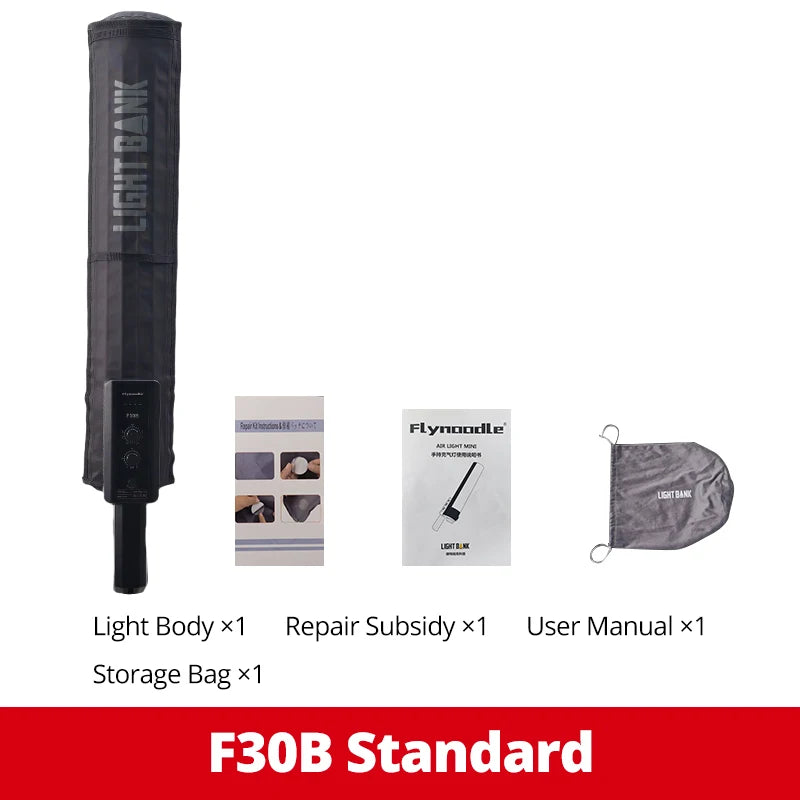 Flynoodle F30B Inflatable Softbox LED Video Light – 30W Portable Fotografie & Vlog Licht