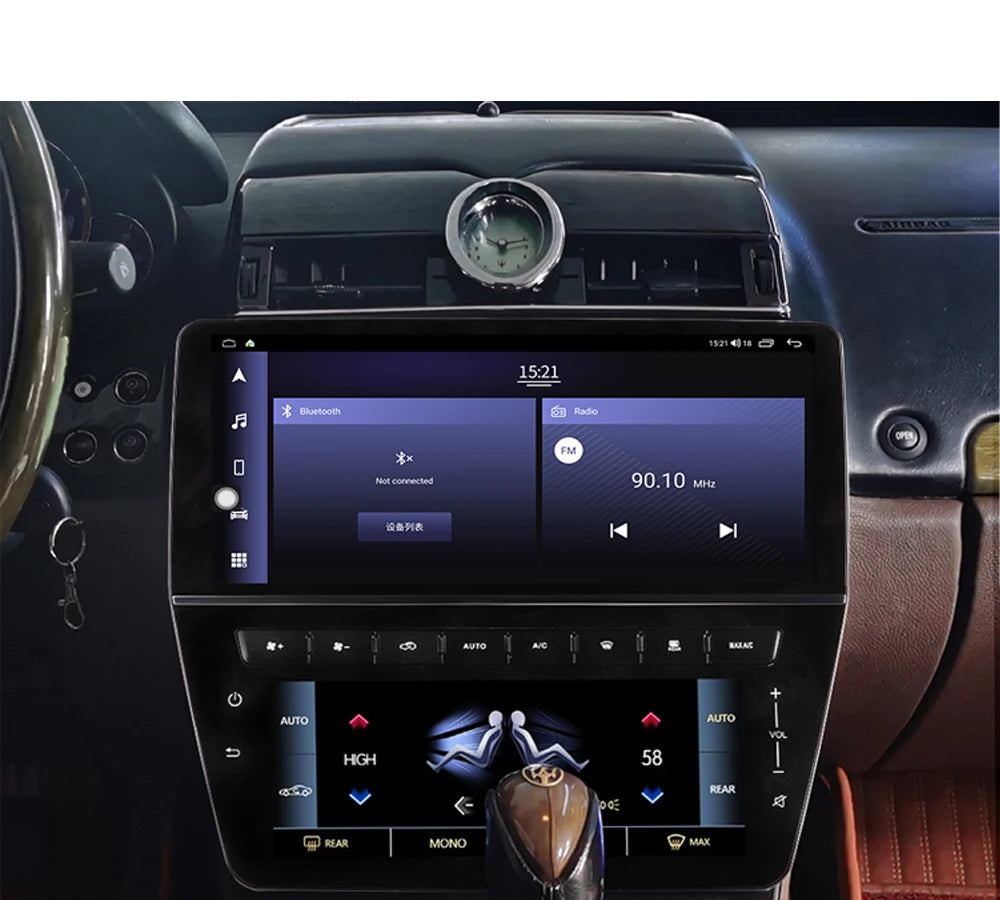 Krando 12.3” Android Navigatie + Airco Scherm voor Maserati Quattroporte 2004-2012 – CarPlay & 4G