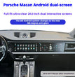 SAIN Double écran 12,3 pouces multimédia Android navigation Porsche Macan 2014-2017 – Mise à niveau CarPlay & Android Auto