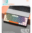 Clavier de jeu mécanique LISM T60 – Mini clavier de jeu 62 touches (interrupteurs rouge/bleu)