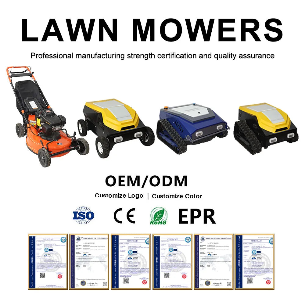 🌿 Professioneller ferngesteuerter Raupenrasenmäher 21 Zoll – Heavy Duty All Terrain Crawler 🚜