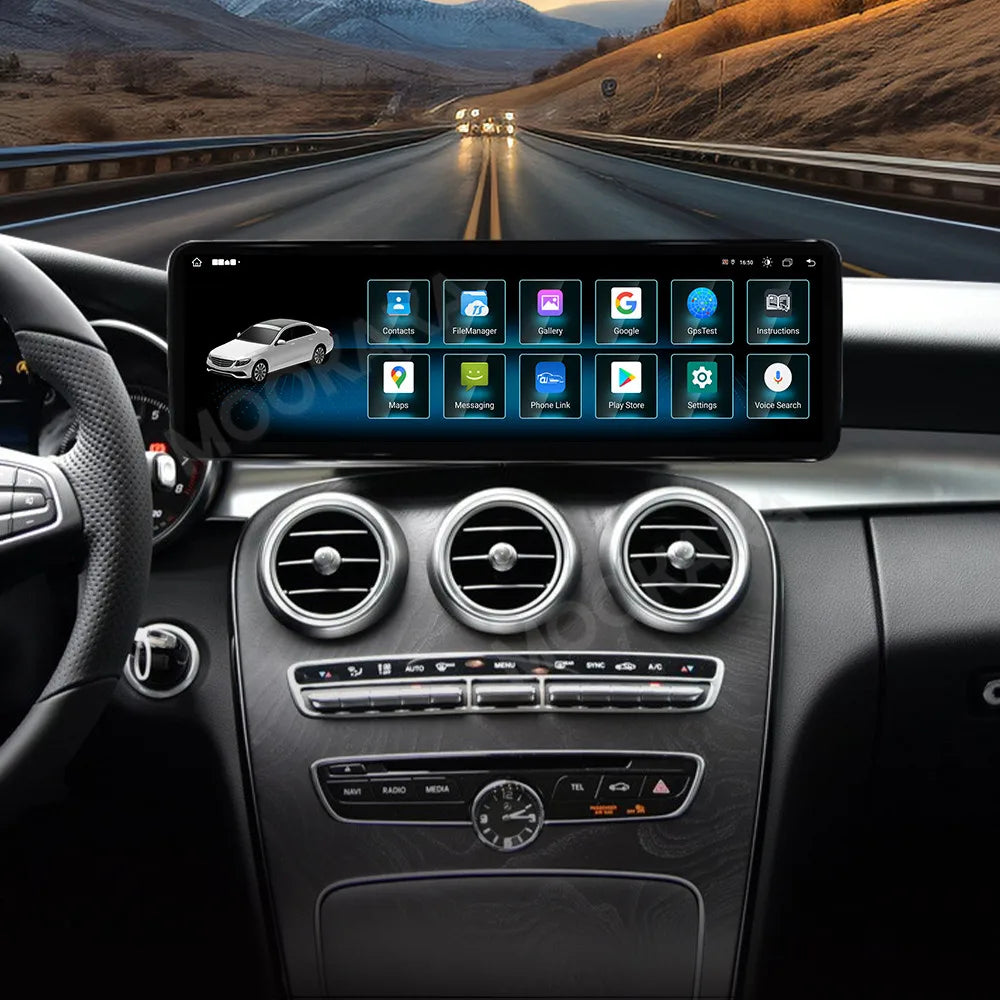 🚘 MOOKAKA Autoradio Android CarPlay 14,9" pour Mercedes Classe C / Classe V / Classe X / GLC (2015-2018)