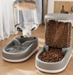Automatischer Futter- und Wasserspender für Katzen und Hunde – Schwerkraftfutterautomat mit zwei Schalen