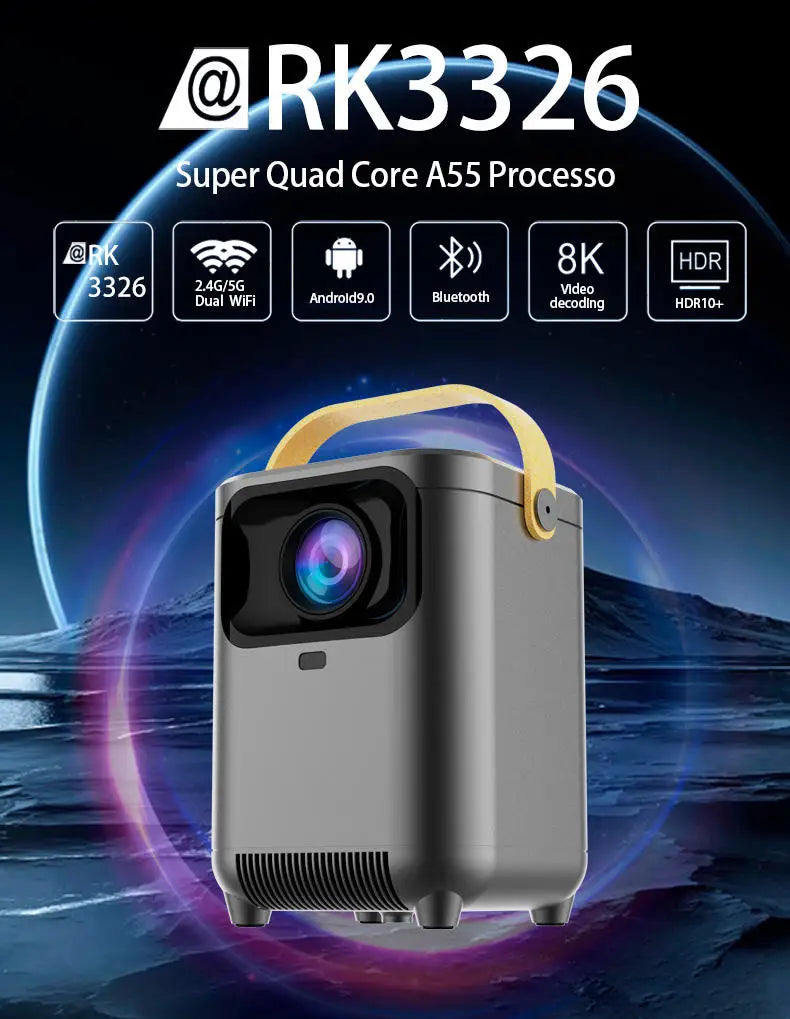 H1 Mini Smart Projektor – Tragbarer Android 11 HD-Projektor für Heimkino und Outdoor