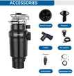 Broyeur de Déchets Alimentaires 0.5HP – Broyeur d'Évier en Acier Inoxydable (Silencieux & Puissant)
