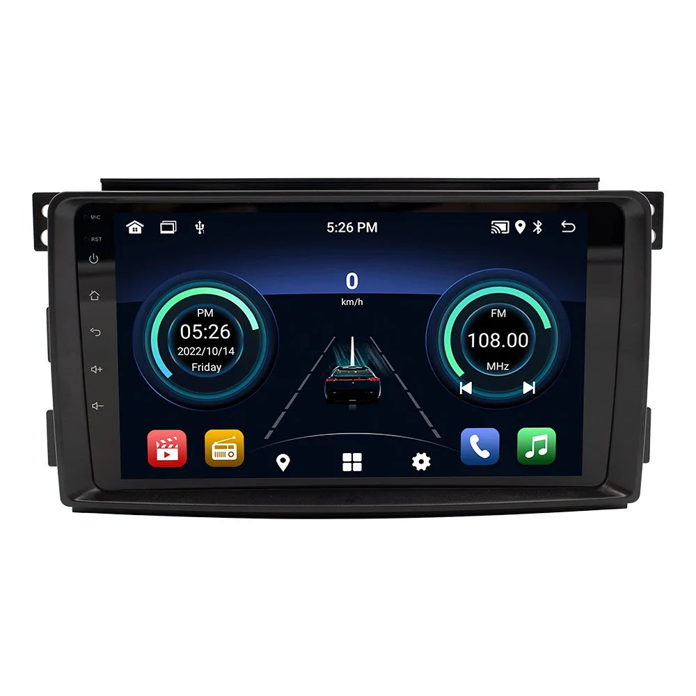 Autoradio multimédia Android ESUNWAY pour Smart Fortwo 451 (2005–2010) – CarPlay sans fil et 4G