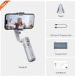 Smartphone-Gimbal-Stabilisator mit Stativ und LED-Licht – 3-Achsen-Videostabilisierung