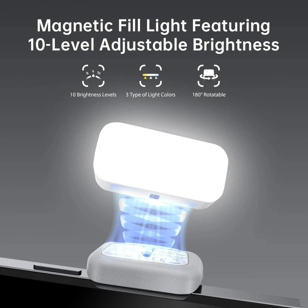 Smartphone-Gimbal-Stabilisator mit Stativ und LED-Licht – 3-Achsen-Videostabilisierung
