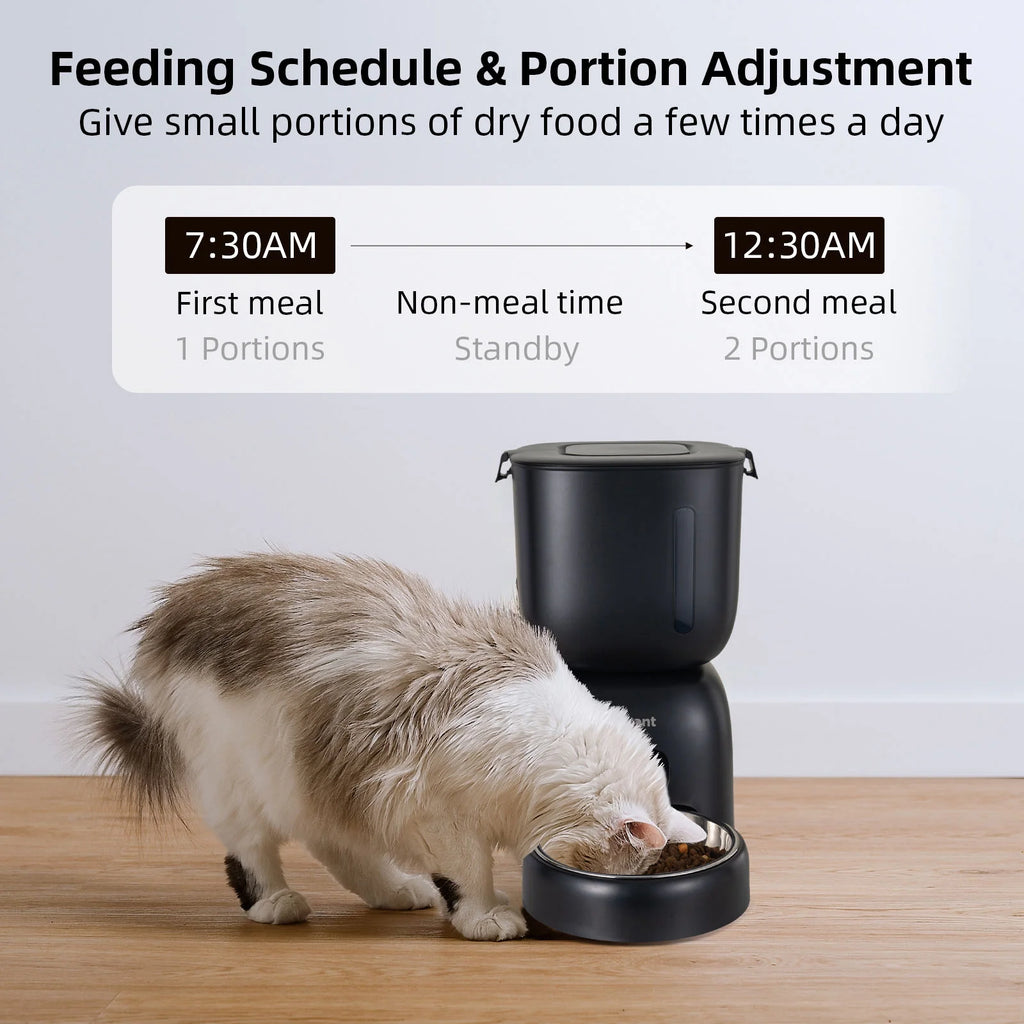 Automatischer Futterautomat 3L für Hunde & Katzen – Smarter Futterspender mit Timer und Sprachaufnahme